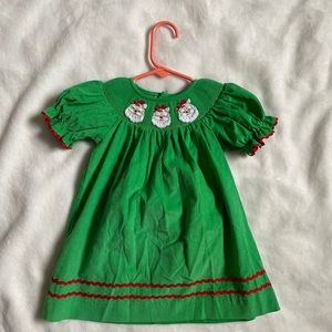 Mom & Me smocked Santa dress